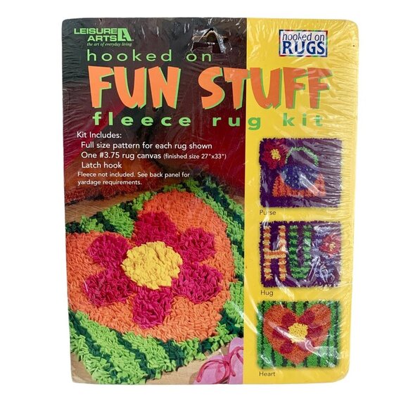 Leisure Arts Hooked on Fun Stuff Fleece Rug Kit Teen Girl 16004 - Picture 1 of 5